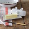 tPorcelain Piglet Butter Dish - Cute and Functional Kitchen Accessory