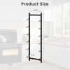 Simple Black Metal Wall Mounted 6-Bottle Wine Rack