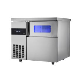 VEVOR Commercial Ice Maker Machine, 220 lbs/24H Stainless Steel Ice Machine with Worktop, 66 lbs Storage & 108 Cubes/Cycle