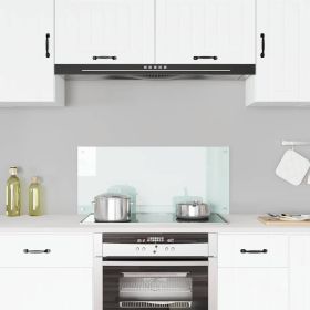 Kitchen Backsplash White 35.4"x15.7" Tempered Glass