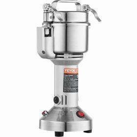 VEVOR 750g Electric Grain Mill Grinder, High Speed 2000W Commercial Spice Grinders, Stainless Steel Pulverizer Powder Machine