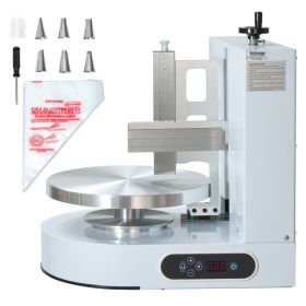 VEVOR Cake Decorating Machine, Cake Cream Spreading Coating Smearing Machine, Low Noise Cake Frosting Machine, Turntable with Adjustable Scraper