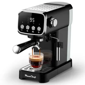 20 BAR Slim Vertical Espresso Machine With Milk Frother, Built-in Cup Warmer, 43 OZ Detachable Tank, For Rich Espresso, Americano, Latte, Compact (Option: PLJY0110)